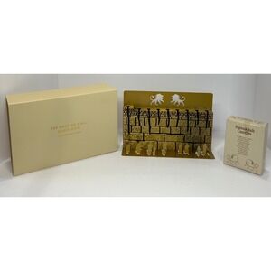 Chen Taoz Western Wall Hanukkiah Menorah Gold Tone Kotel Stones of Prayer Tears